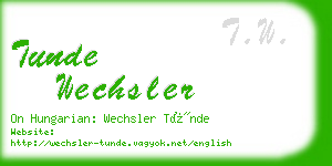 tunde wechsler business card